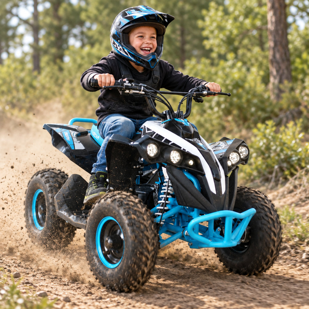Mini quad eléctrico para niños 1000w azul