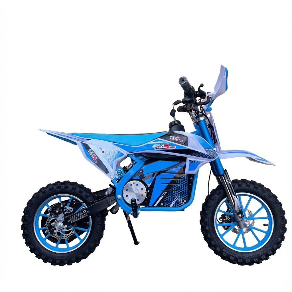 minimoto electrica azul para niños