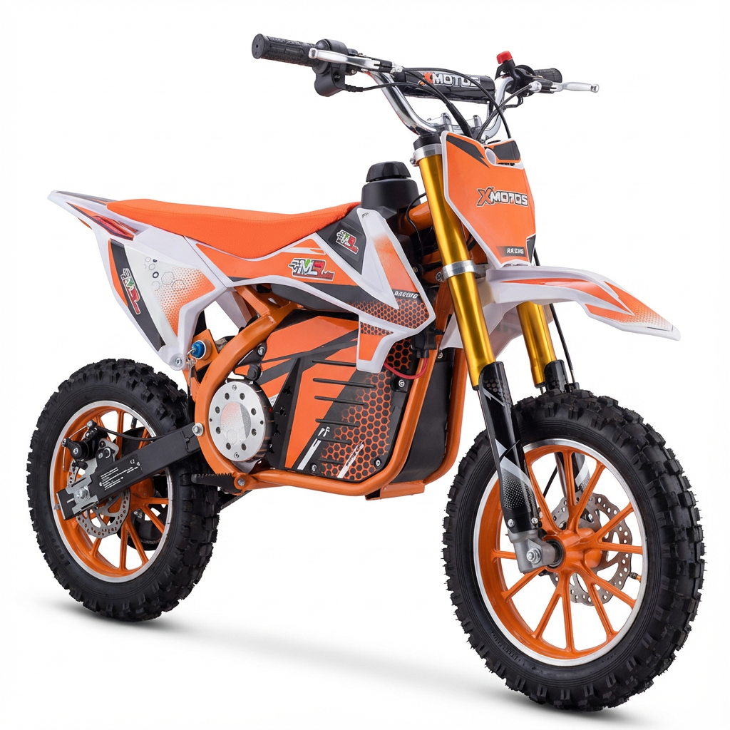 minimoto electrica naranja para niños