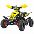 Mini quad infantil racing amarillo de 4 pulgadas.