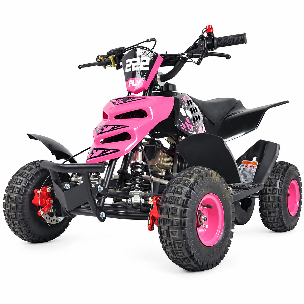 Mini quad infantil racing rosa de 4 pulgadas.