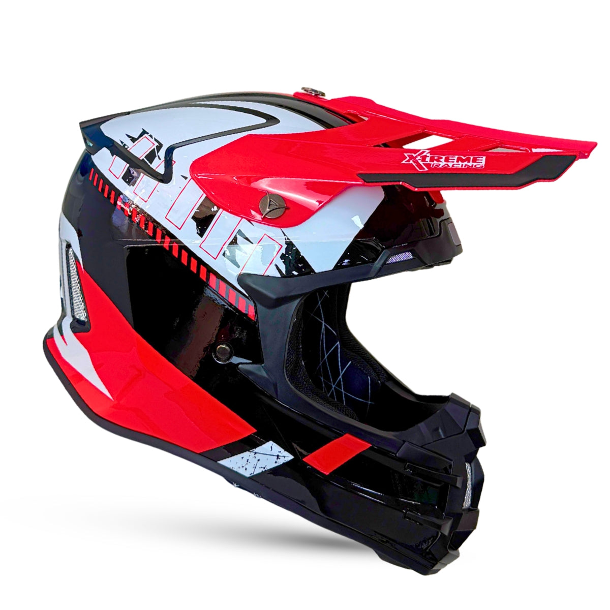 Casco motocross adulto 222 Xtreme Racing rojo