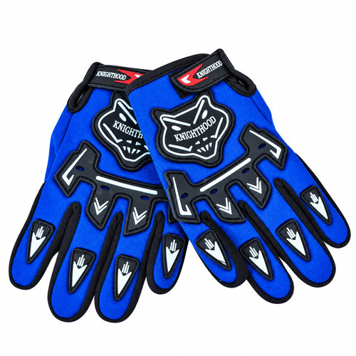 Guantes de moto para niño color azul
