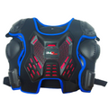 Peto protector de motocross infantil azul y negro
